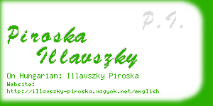 piroska illavszky business card